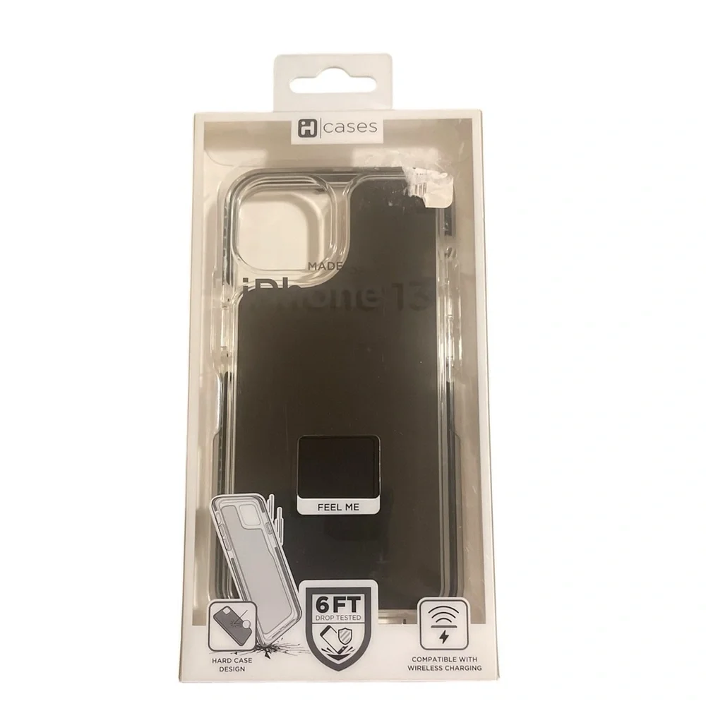 iPhone 13 Case by H Cases Black Hard Case 6 Foot Drop Test Wireless Charging NIB